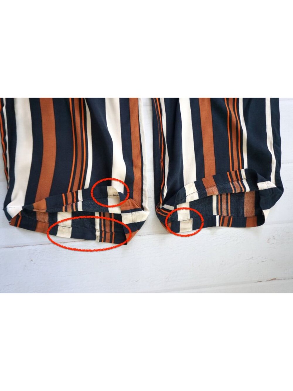 Topshop Women's Striped Wide-Leg Pants - Size 6 - Picture 6 of 9